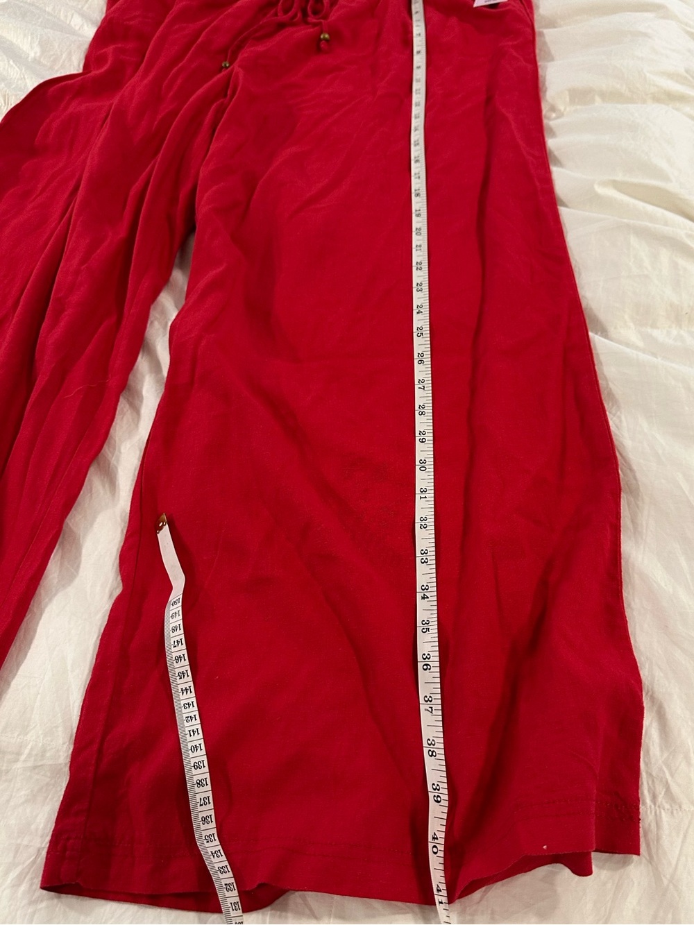 Wild Fable XXL Dark Red Linen Blend Baggy Wide Leg Pants - Picture 8 of 9